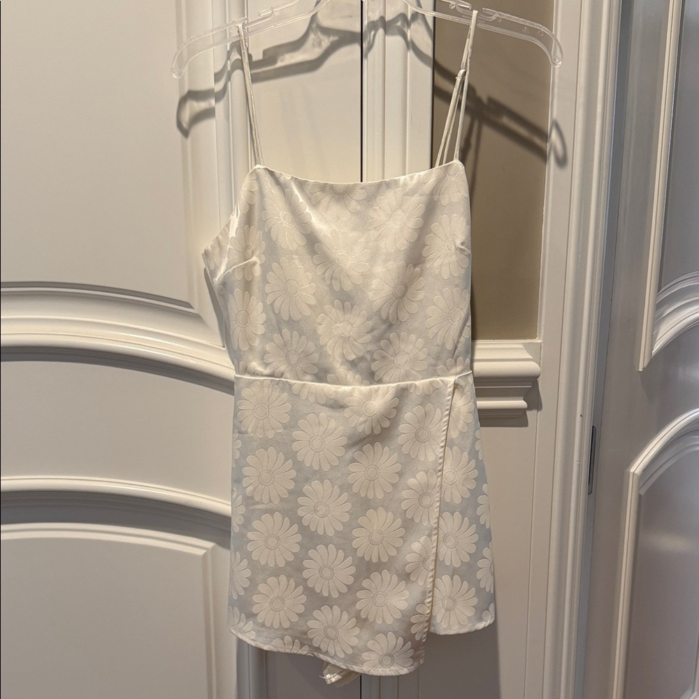 White Floral Daisy romper